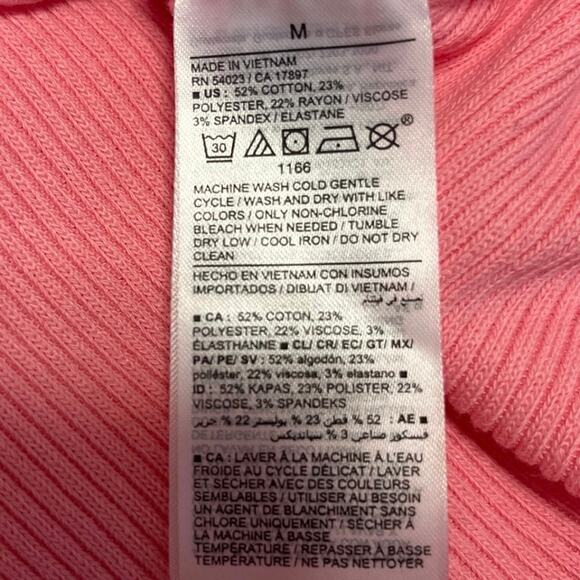 Old Navy Women's Pink Rib Knit Elastic Waist Straight Pencil Maxi Skirt Size M - Picture 5 of 5